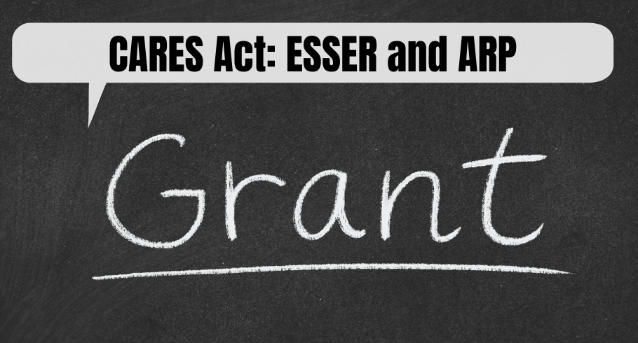 ARES Act - ESSER and ARP Grant on chalkboard